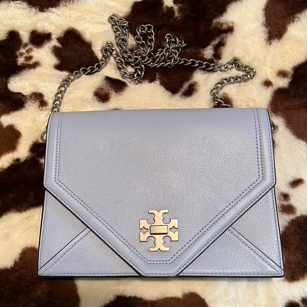 Tory Burch Kira Mini Envelope Crossbody Bag in Chambray Blue